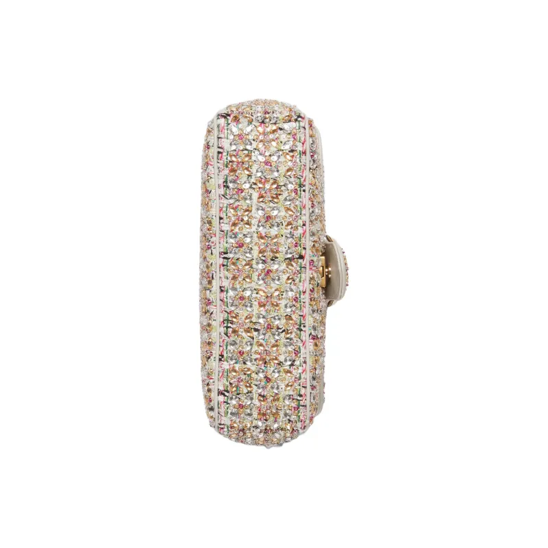 GUCCI GG Marmont Tweed Crossbody Bag, Shoulder Bag Trumpets Women's Multicolor-6