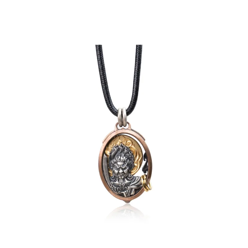 Three Blessings Of Happiness 925 Sterling Silver Necklaces Unisex-4