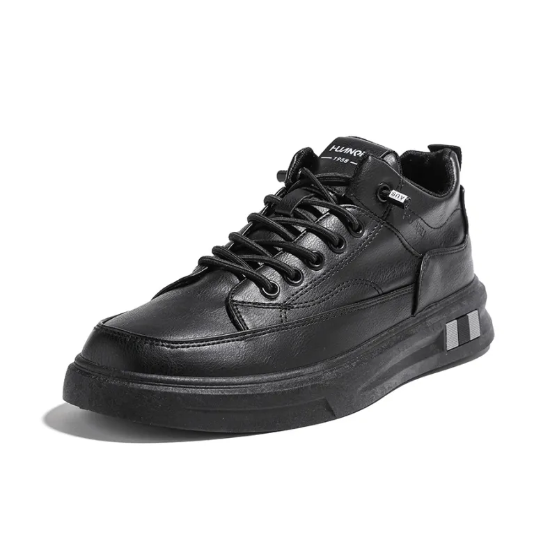HUANQIU Slip Resistant, Abrasion Resistant, Thermal Low Top Casual Shoes Men's Black-6
