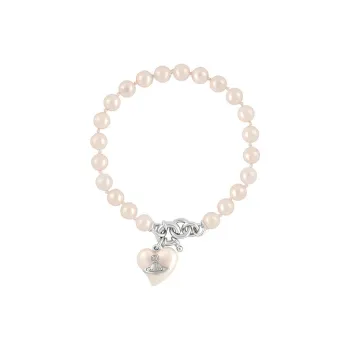 Vivienne Westwood Recycled Brass, Swarovski Glass Pearl, Metal Component Bracelets Unisex Silver