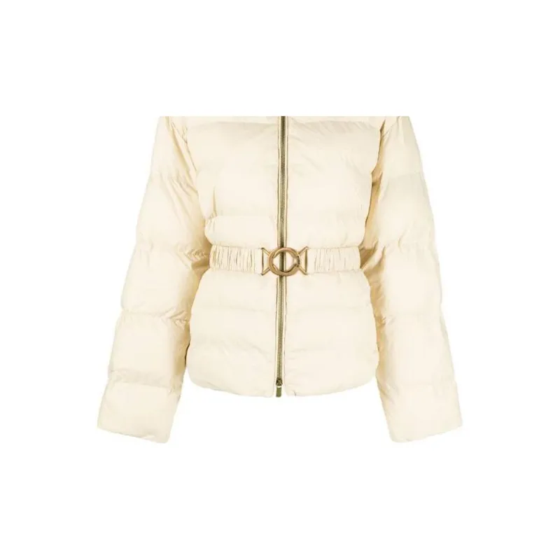 PINKO Logo Print Collar Puffer Jacket-5