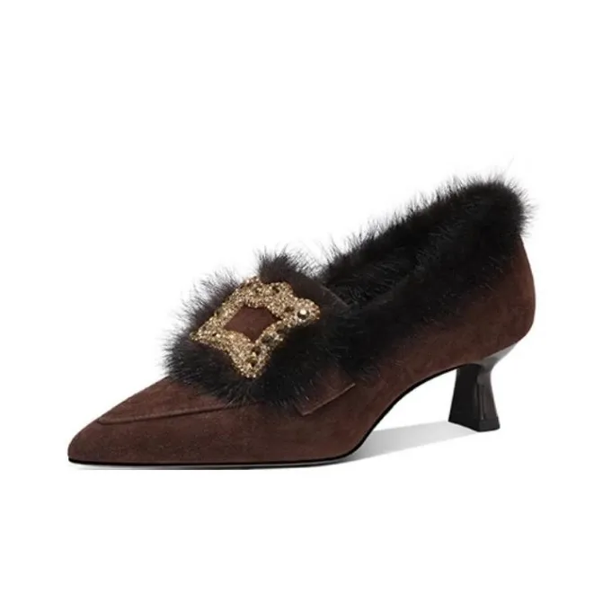 JESSICA SOPHIA Flared Heel High Heels 5cm Women's-5