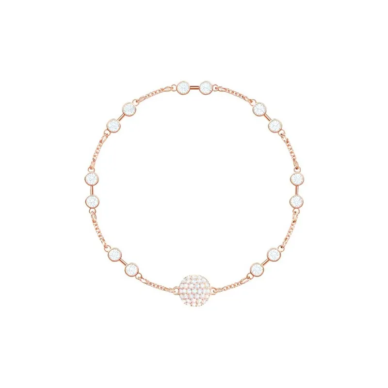 Swarovski Faux Crystal Bracelets Women's White & Rose Gold Plated-0