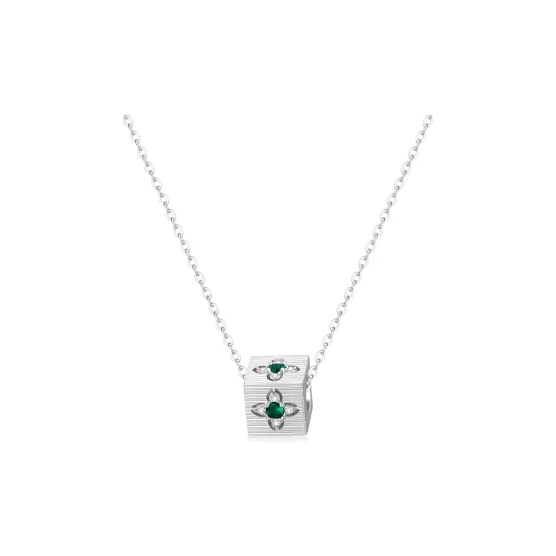 OUBI.YABI 925 Silver Plated White Gold Necklaces Women's-0
