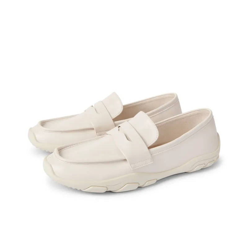 TOOMANYSHOES Cream Mousse Loafers Women's-2