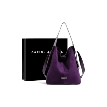 CAEISL&KCIEL Polyurethane Synthetic Leather Bucket Bags Shoulder Bags Regular Unisex Brazilian Berry Purple