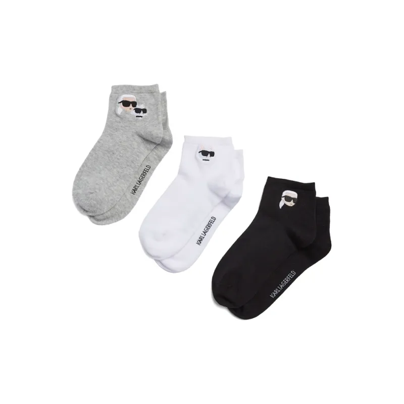 KARL LAGERFELD / Karl Lagerfeld Jeans Ikon Short Socks Pack Of Three-1