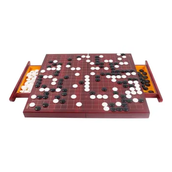 Miao Ji Go Five In A Row Set With Imitation Jade Chess Pieces And Wooden Drawer Style Board Games