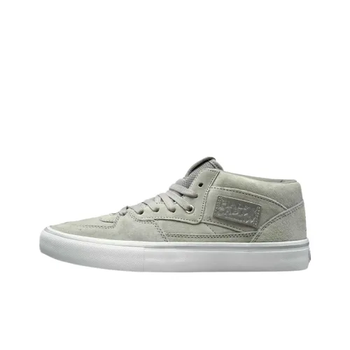 Vans Half Cab Anti-Slip Wear-Resistant Mid-Top Skateboard Shoes Men's Gray