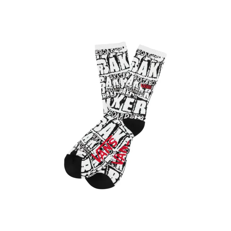 Vans SOCKS Mid-Calf Socks Men's 1 Pack Black White-3