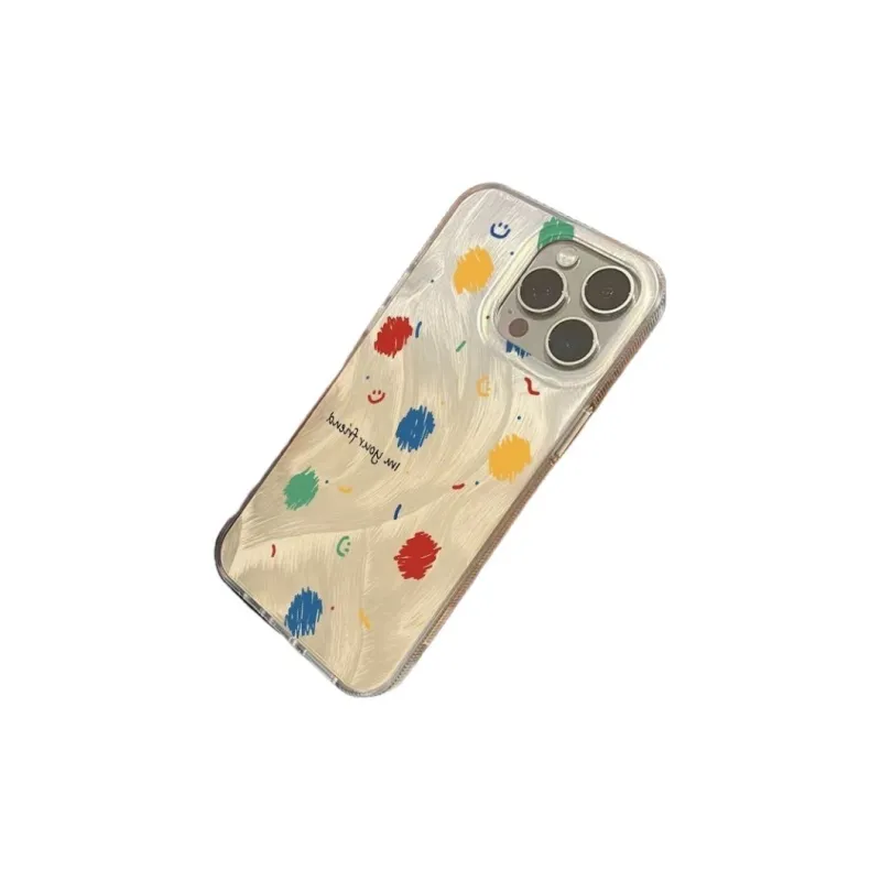 BYZ Silicone Material Graffiti Minimalist Style Phone Cases Compatible With Apple IPhone 16 Pro Max/15 Pro/14/13-2