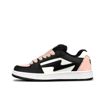 ABCYLM Thermal Slip Resistant Cushioning Low Top Skateboard Shoes Women's Black Pink