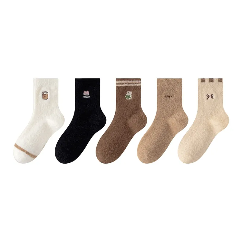 MIIOW Mid Calf Socks Women's Combo Set-11