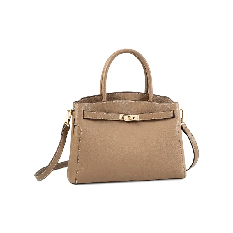 Vigno Synthetic Leather Shoulder Bag Crossbody Bag Handbag Regular Women's Khaki/Brown/Red/Black-2