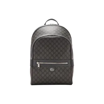 GUCCI Ophidia Coated Canvas Backpack Medium Size Men's Gray