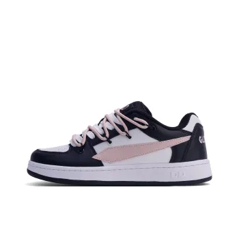 GLO BULL Skateboard Shoes Unisex Low Top Double Strap Black/Pink