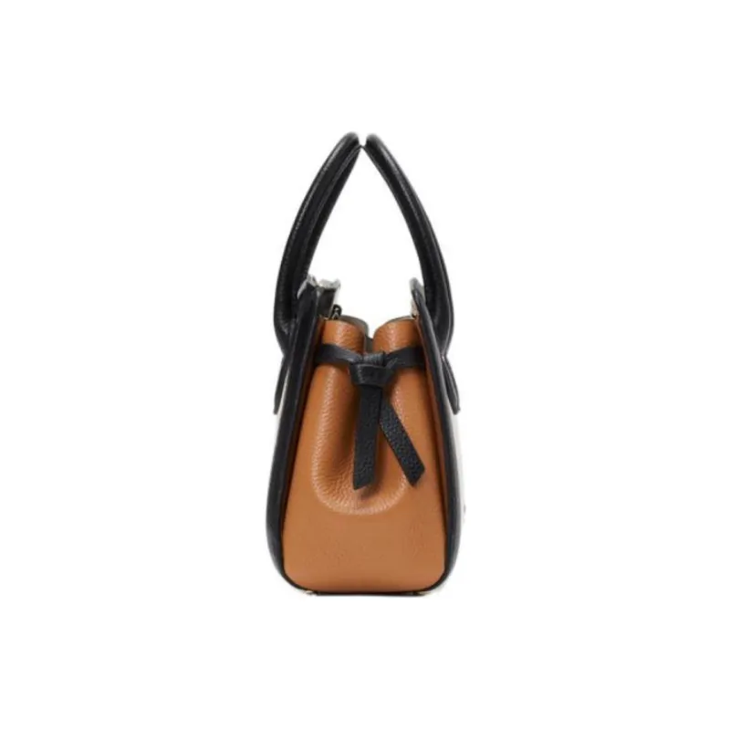 Kate Spade Knott Pebbled Cow Leather Handbag Shoulder Bag Crossbody Bag Mini Women's Milk White & Black-2