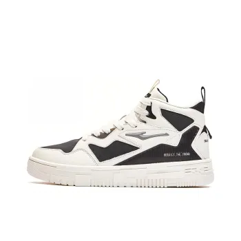 Erke Pact Series High Top Skateboard Shoes Men's Black White