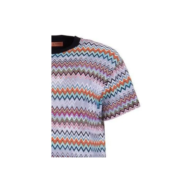 MISSONI Zig Zag Pattern Crewneck T Shirt-5