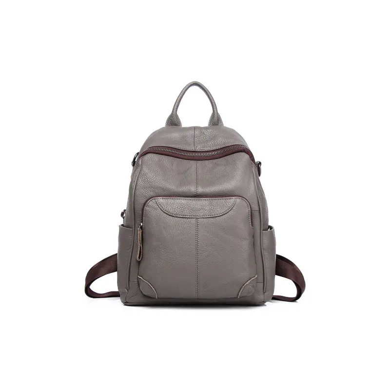 H YXIANG Cow Leather Backpack Women's Multicolor-10