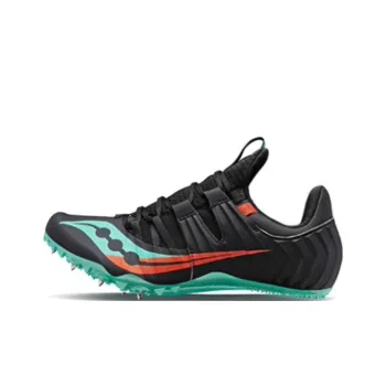 Saucony Anti Slip Wear Resistant Low Top Sprint Running Shoes Unisex Black Green