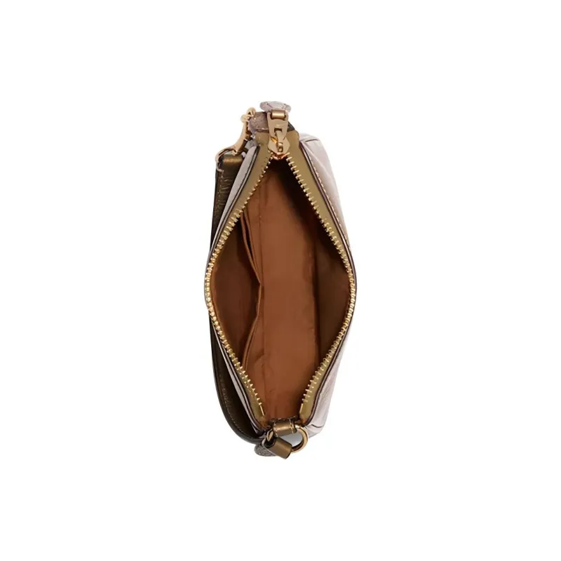 COACH Nolita Leather Mahjong Shoulder Bag Clutch Mini Women's Gold-2