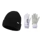Black Hats & Caps+Purple Gloves