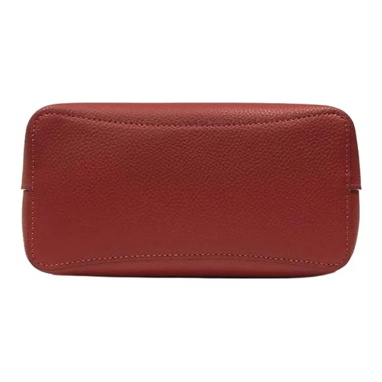 COACH Town Leather Bucket Bag, Portable Crossbody Bag, Shoulder Bag Tubas Women's Burgundy-3