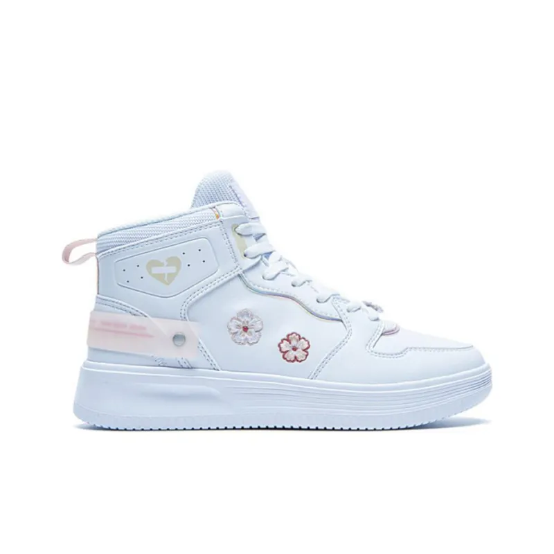 361° Skateboard Shoes Women's High Top White/Pink-1