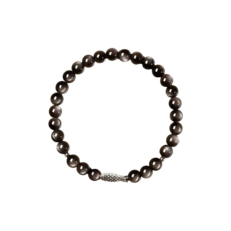 YUGONGYUAN Obsidian Bracelets Unisex-0