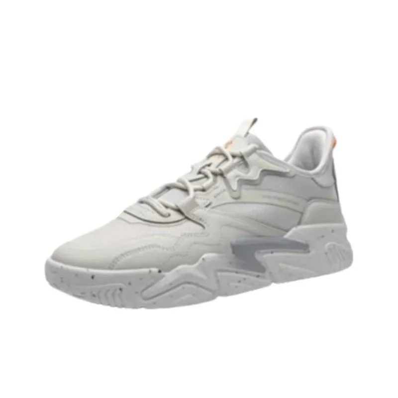 XTEP Undercurrent 1.0 Anti Slip And Wear Resistant Breathable Low Top Skateboard Shoes Men's Light Heather Gray-2
