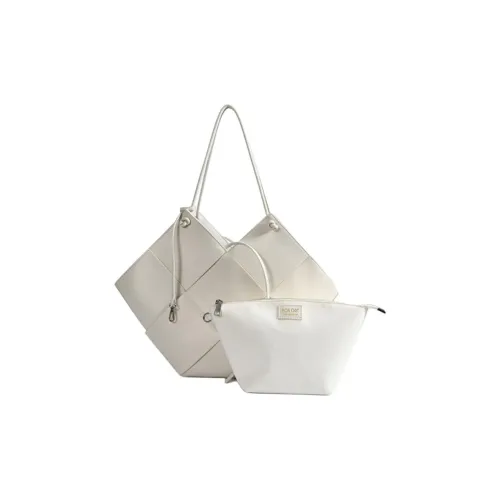 BOB ORE BLUE COLLECTION Cow Leather Tote Bag Shopping Bag Shoulder Bags Women's White