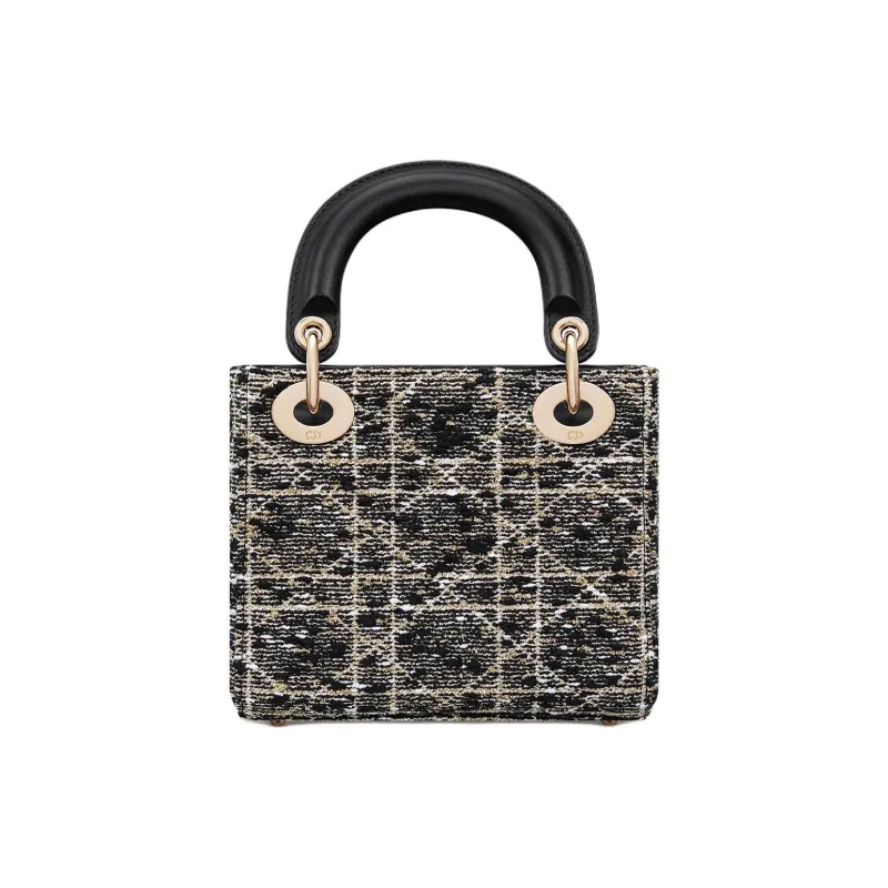 DIOR Lady Dior Cotton Lady Dior Bag, Shoulder Bag, Crossbody Bag, Handbag Mini Women's Black-3