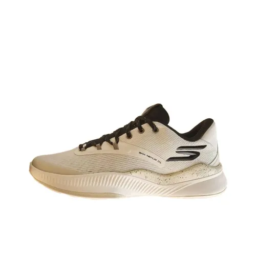 Skechers SKX Anti Slip Wear Resistant Low Top Basketball Shoes Unisex Ecru
