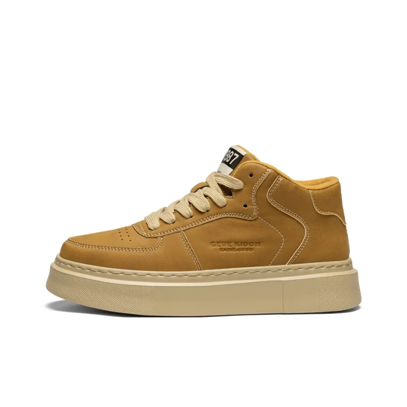 OFFER-AITR Slip-Resistant Breathable Height Increasing Mid-Top Skateboard Shoes Men's-10
