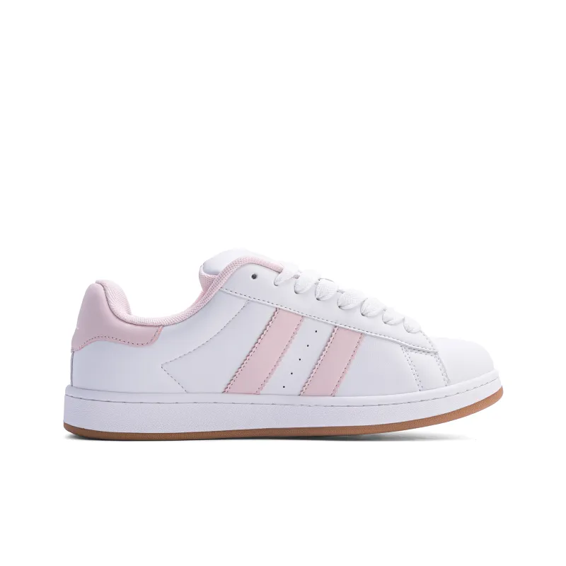 GLO BULL Skateboard Shoes Unisex Low Top White Pink-1