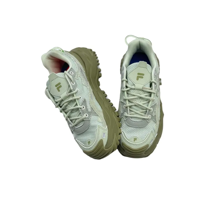 FILA FUSION Bianco Chunky Sneakers Women's Low Top Mist Gray Green-4