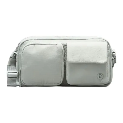 Lululemon Nylon Crossbody Bag Unisex Jade Stone Gray