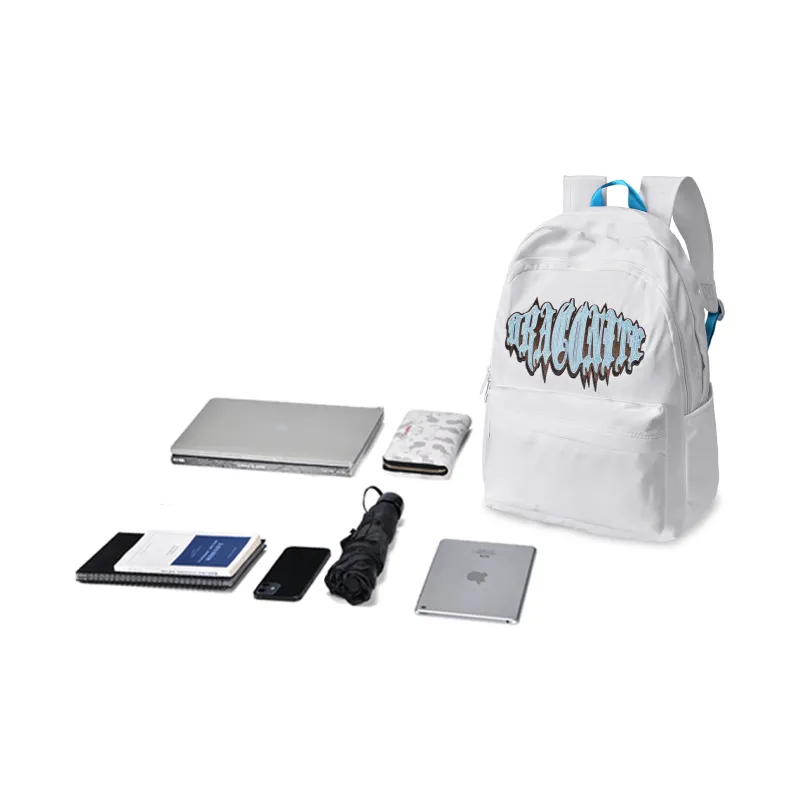 DRACONITE Polyester Student Backpack Regular Unisex White-5