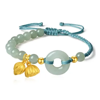 QIAOWUQIAONV Hetian Jade Bracelets Pale Greenish White Jade Women's
