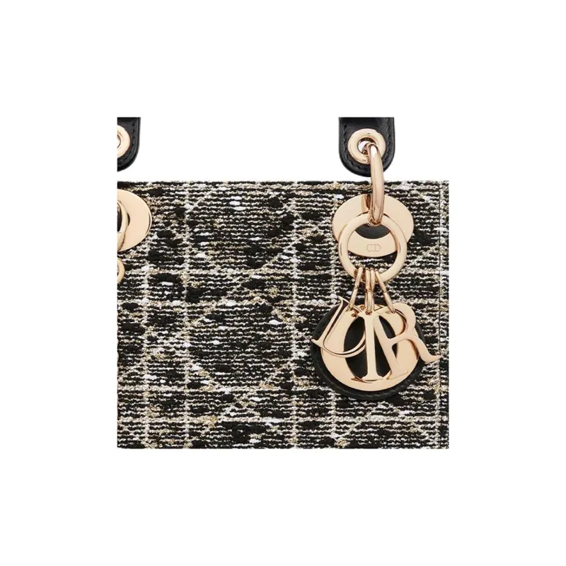 DIOR Lady Dior Cotton Lady Dior Bag, Shoulder Bag, Crossbody Bag, Handbag Mini Women's Black-5