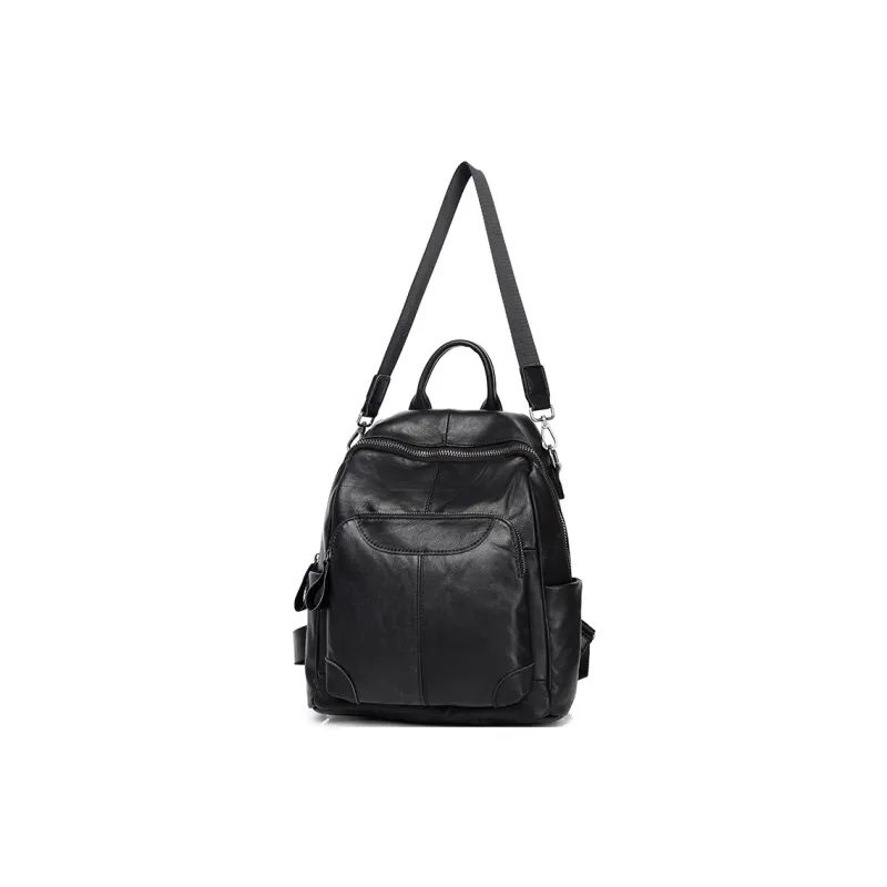 H YXIANG Cow Leather Backpack Women's Multicolor-1