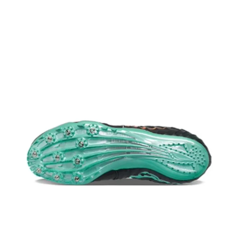 Saucony Anti Slip Wear Resistant Low Top Sprint Running Shoes Unisex Black Green-2