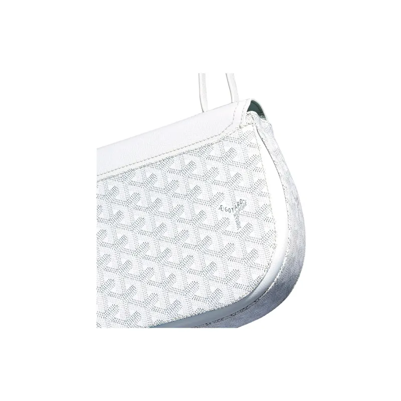 GOYARD 233 Canvas With Leather Shoulder Bag Crossbody Bag Women's White-3
