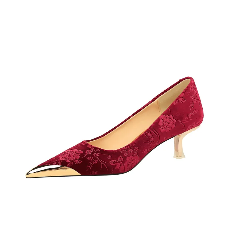 QITUMAUL Slim Heel High Heels 4.5cm Women's-1