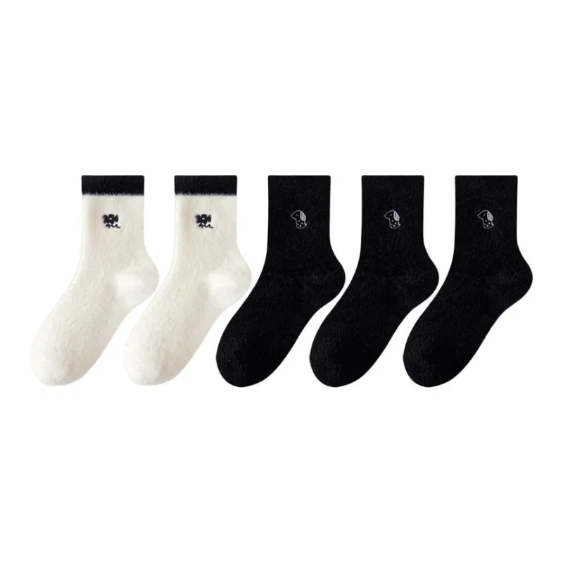 MIIOW Mid Calf Socks Women's Combo Set-15