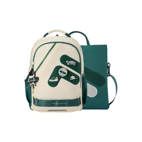 FILA Nylon Backpack Combo Set Unisex Cheese White