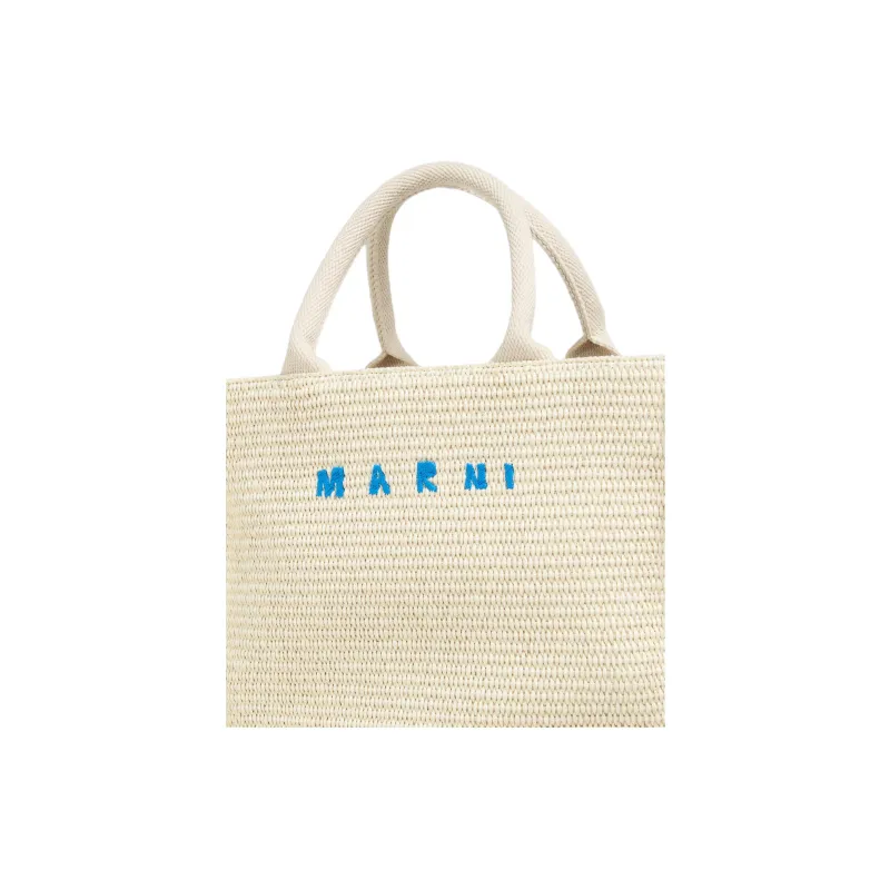 MARNI Tropicalia Logo Embroidered Small Tote Bag-3