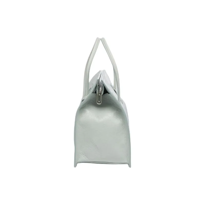 OFF WHITE Leather Handbag Men's Light Green-1