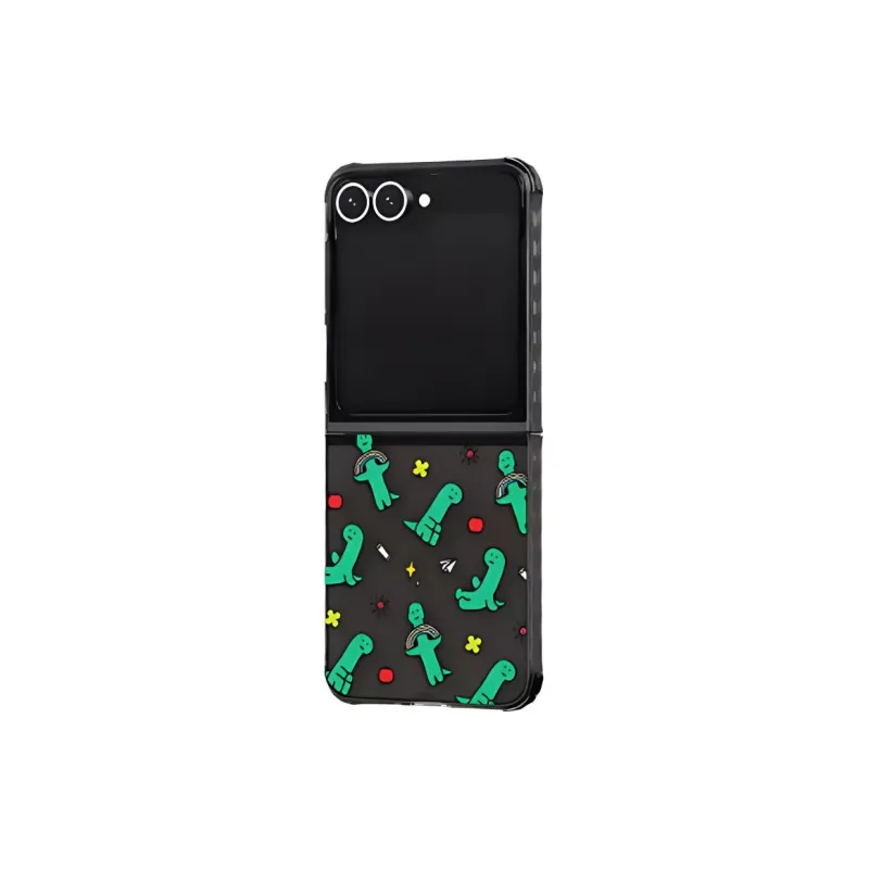 SAMSUNG Silicone Material JOGUMAN Dinosaur Pattern Phone Cases Compatibility With Samsung Galaxy Z Flip 6 Cute Style-0